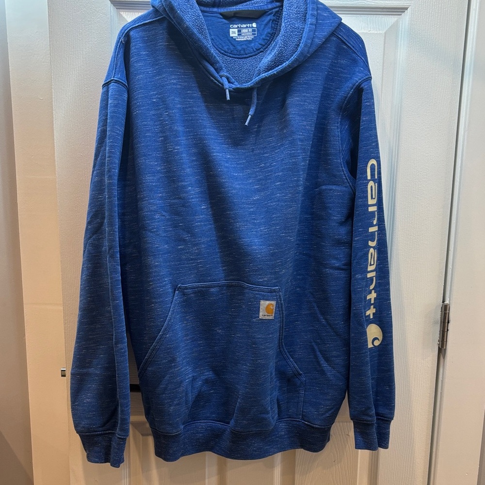 Carhartt Men's Heathered Blue Hoodie